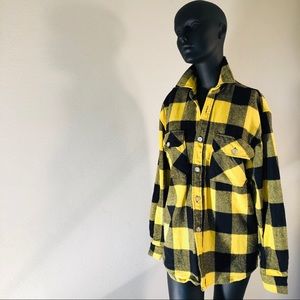 Rothco Black & Yellow Plaid Flannel - Size S